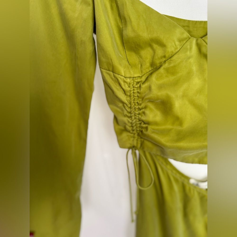 For Love & Lemons Allie Midi Dress in Green Sz Small - Picture 10 of 12